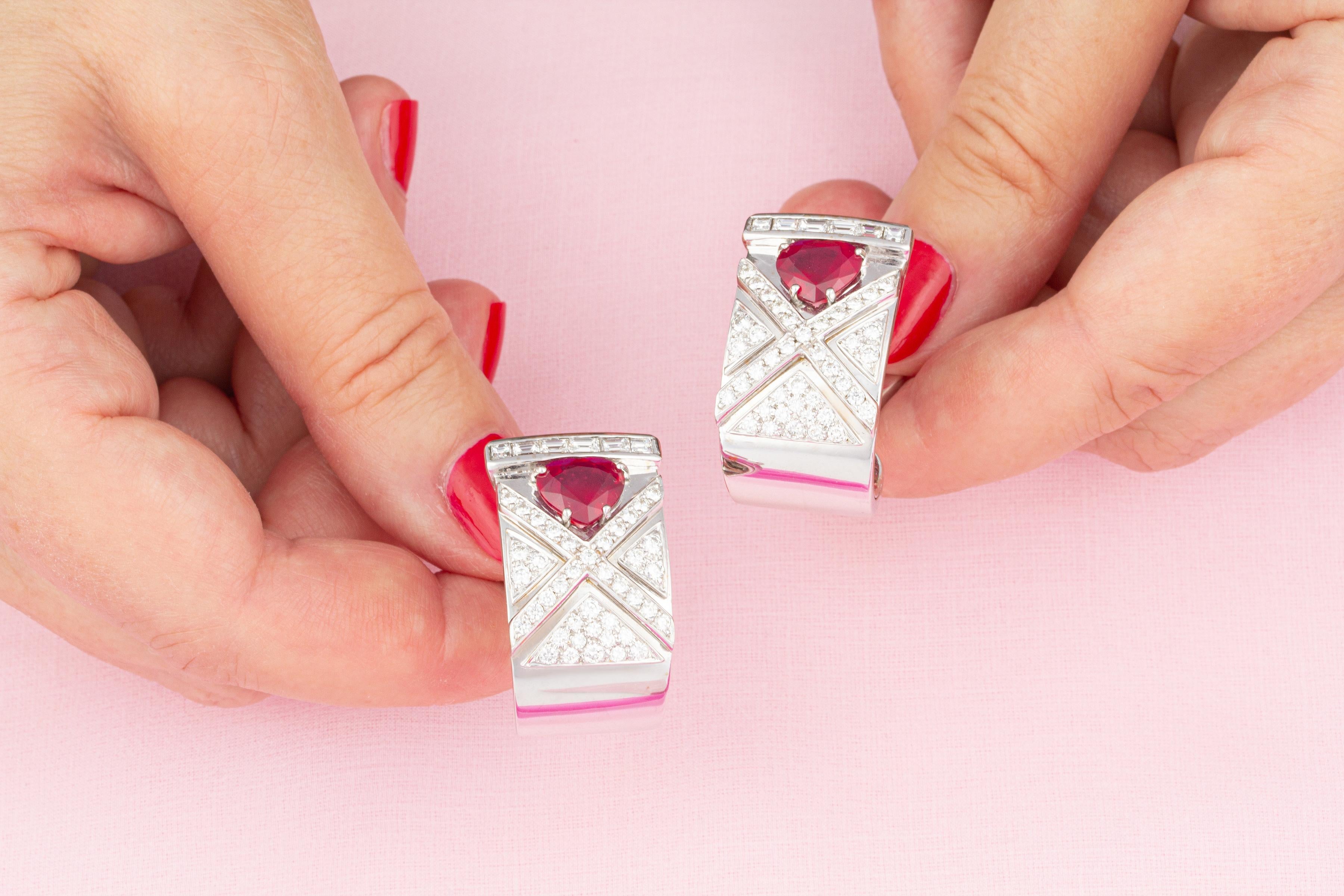 Ella Gafter Rubin-Halskette in Herzform mit Diamanten  im Angebot 9