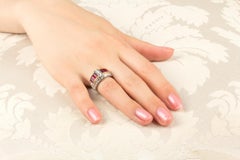 Ruby and Diamond Cocktail Gold Ring Design by Ella Gafter