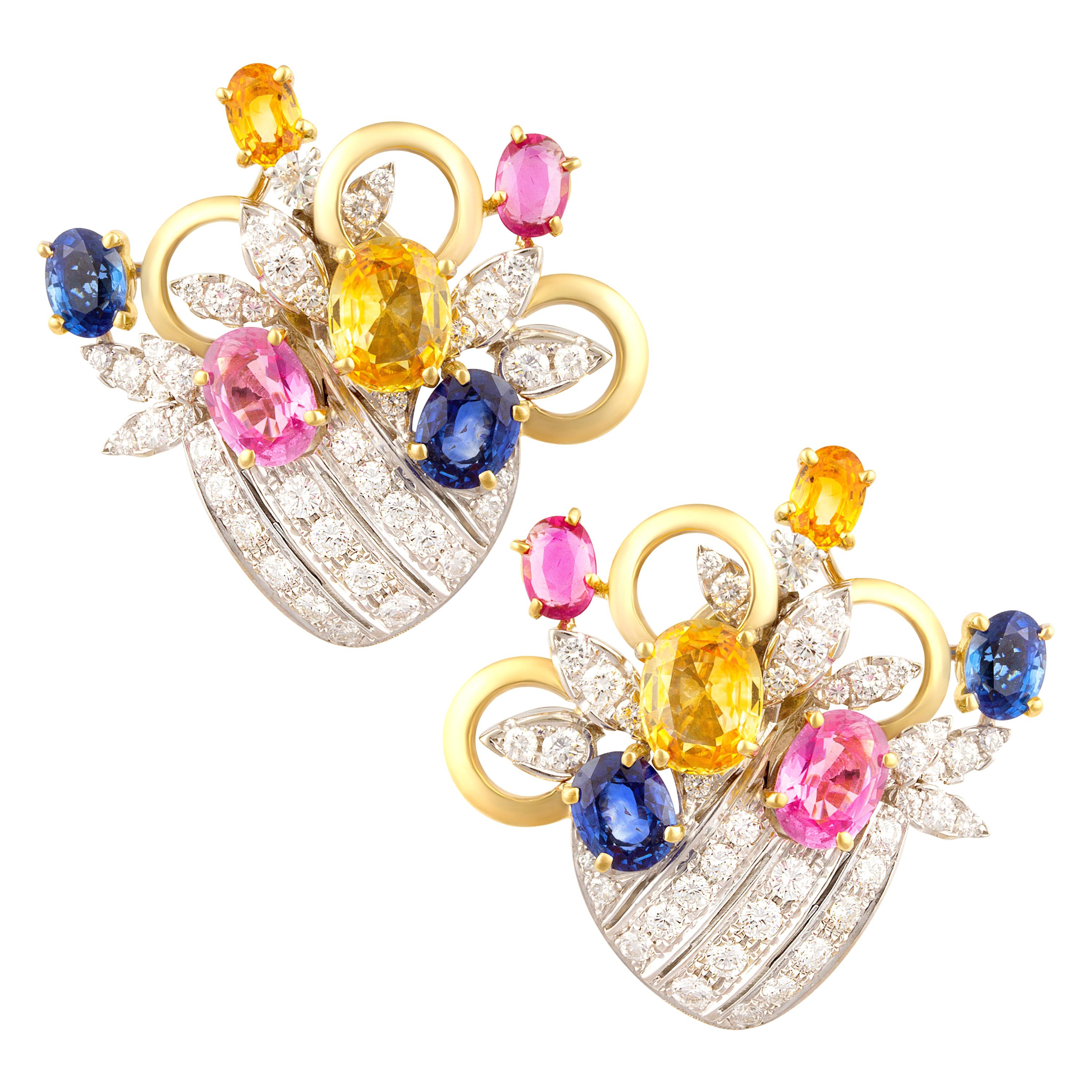 Ella Gafter Sapphire Diamond Earrings