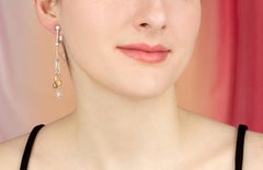 Sapphire Briolette Drop Earrings Design by Ella Gafter