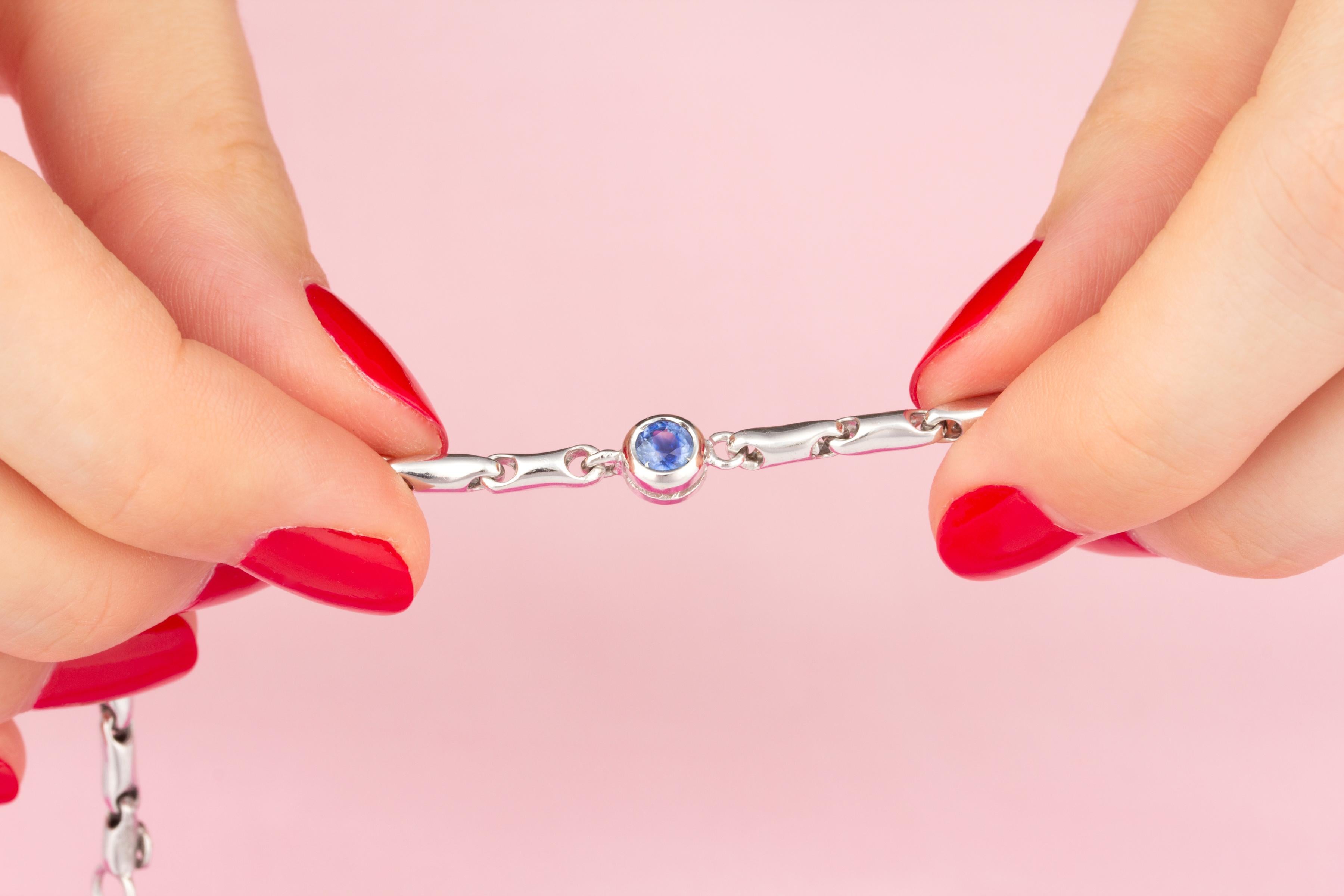 Ella Gafter Collier Briolette de saphirs et diamants Pour femmes en vente