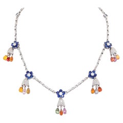 Ella Gafter Sapphire Diamond Briolette Necklace