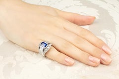 Bague de cocktail en saphir bleu et diamant Design/One par Ella Gafter