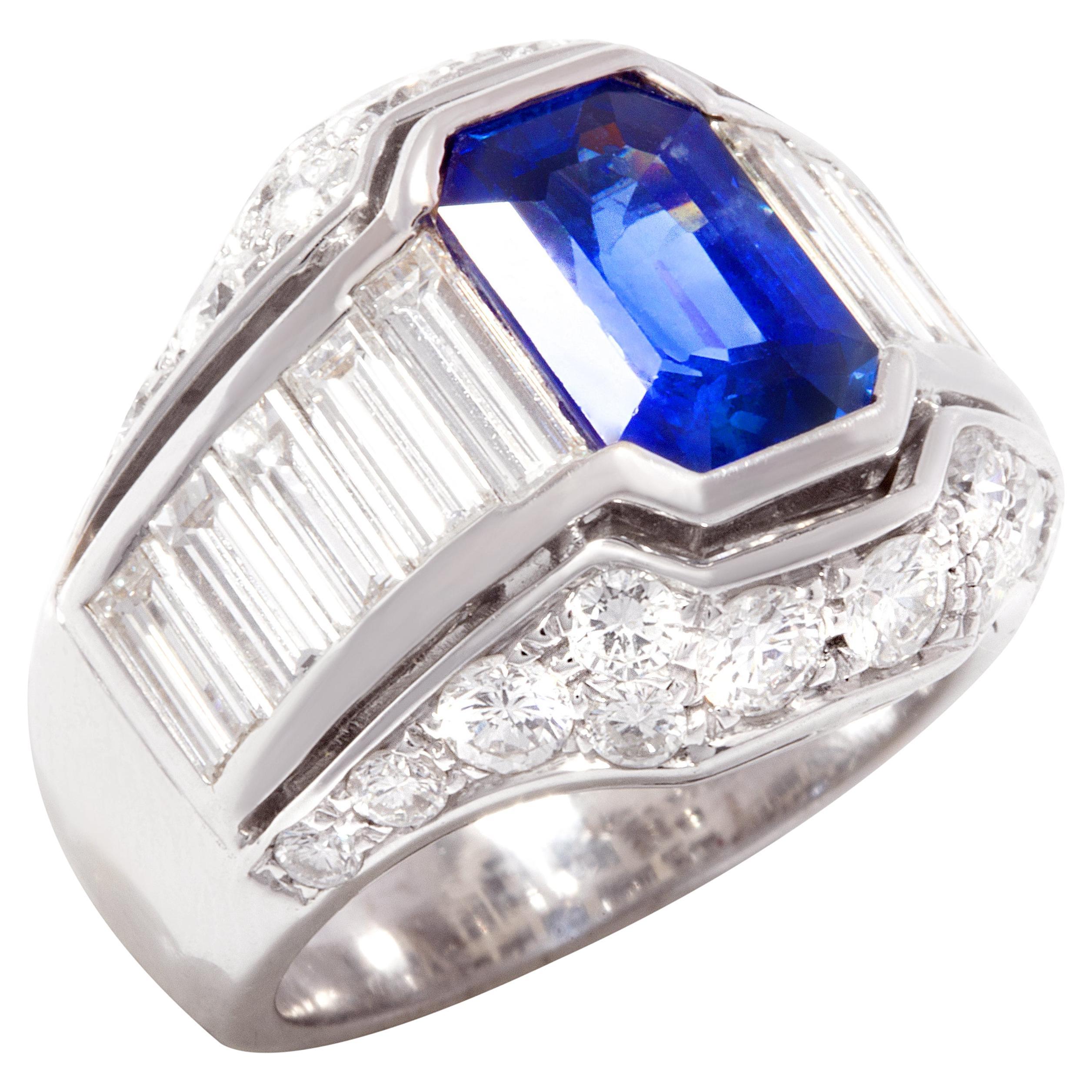 Ella Gafter Sapphire Diamond Cocktail Ring For Sale