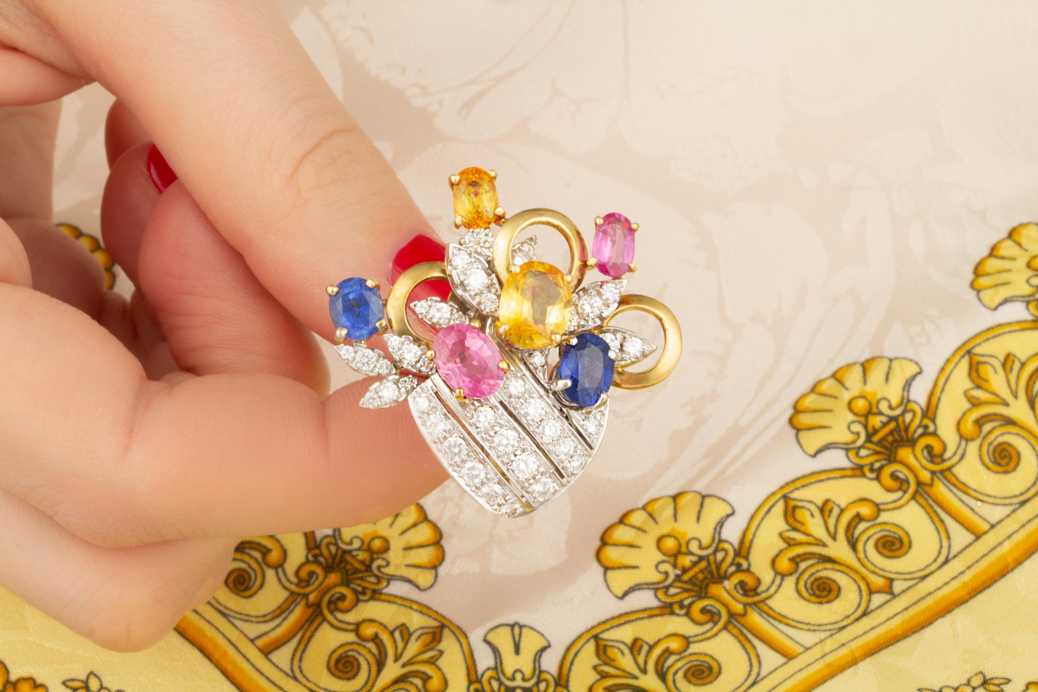Ella Gafter Sapphire Diamond Earrings For Sale 3