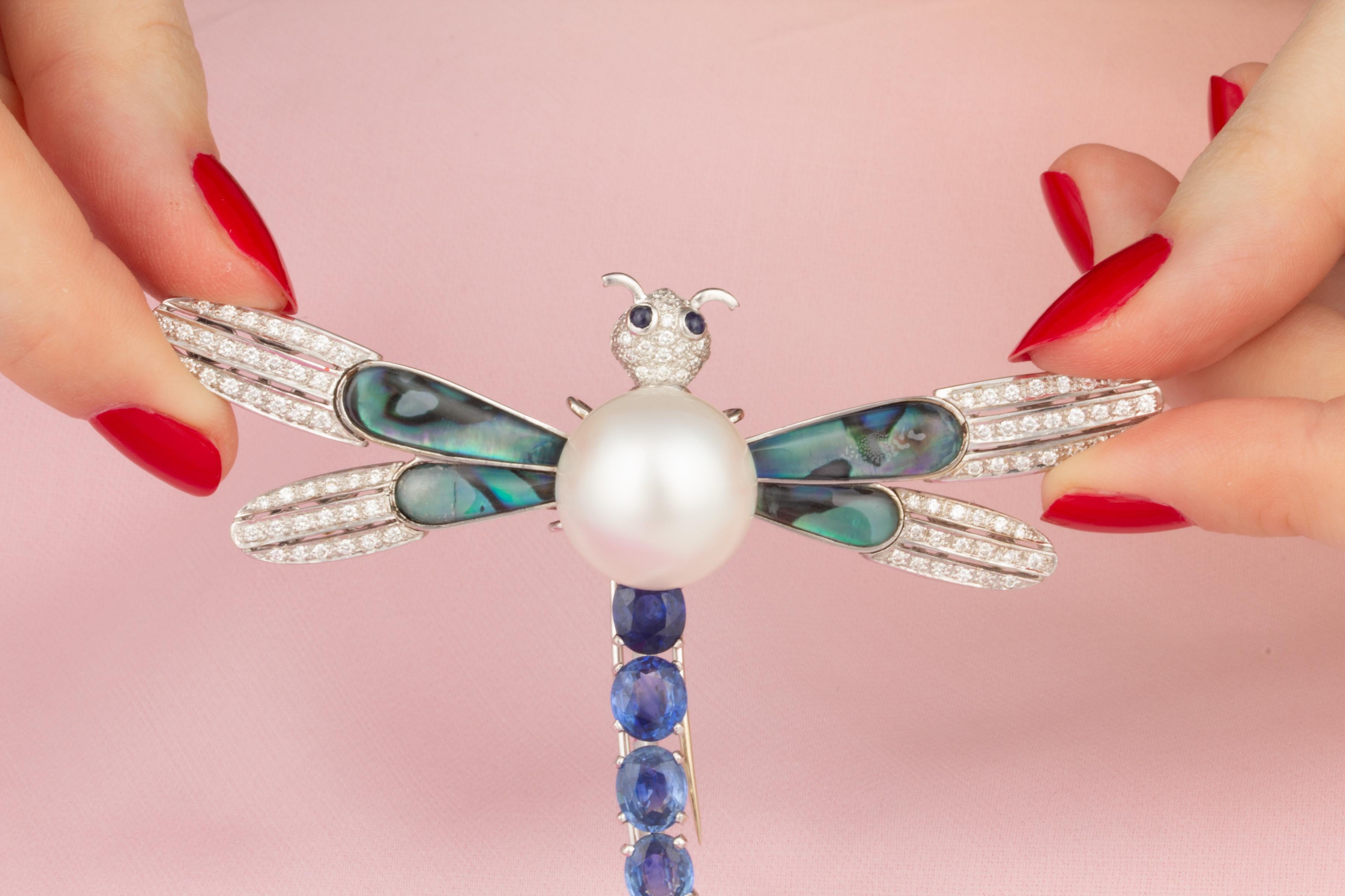 swarovski dragonfly pin