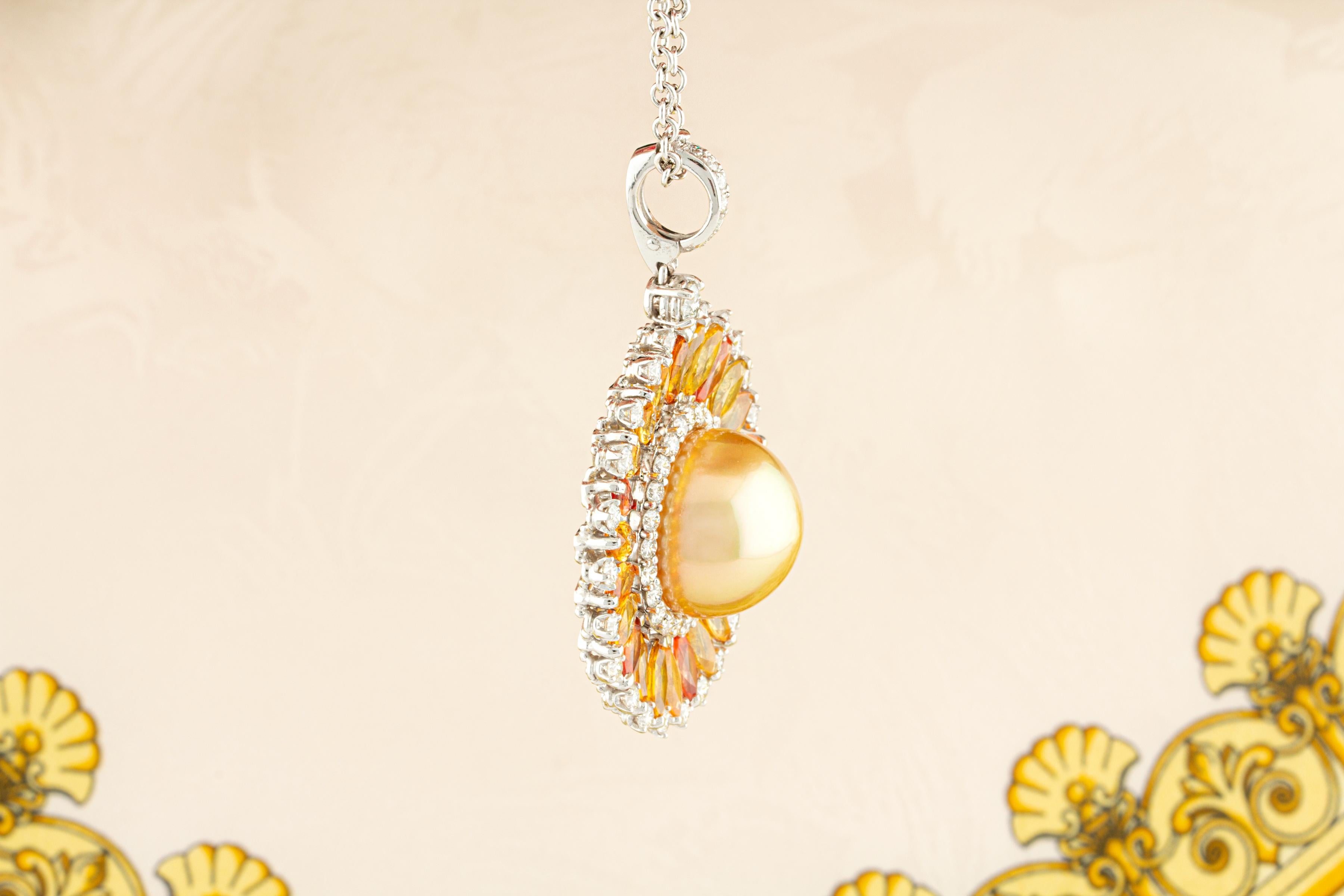 Women's Ella Gafter Sapphire Diamond Pendant Necklace For Sale