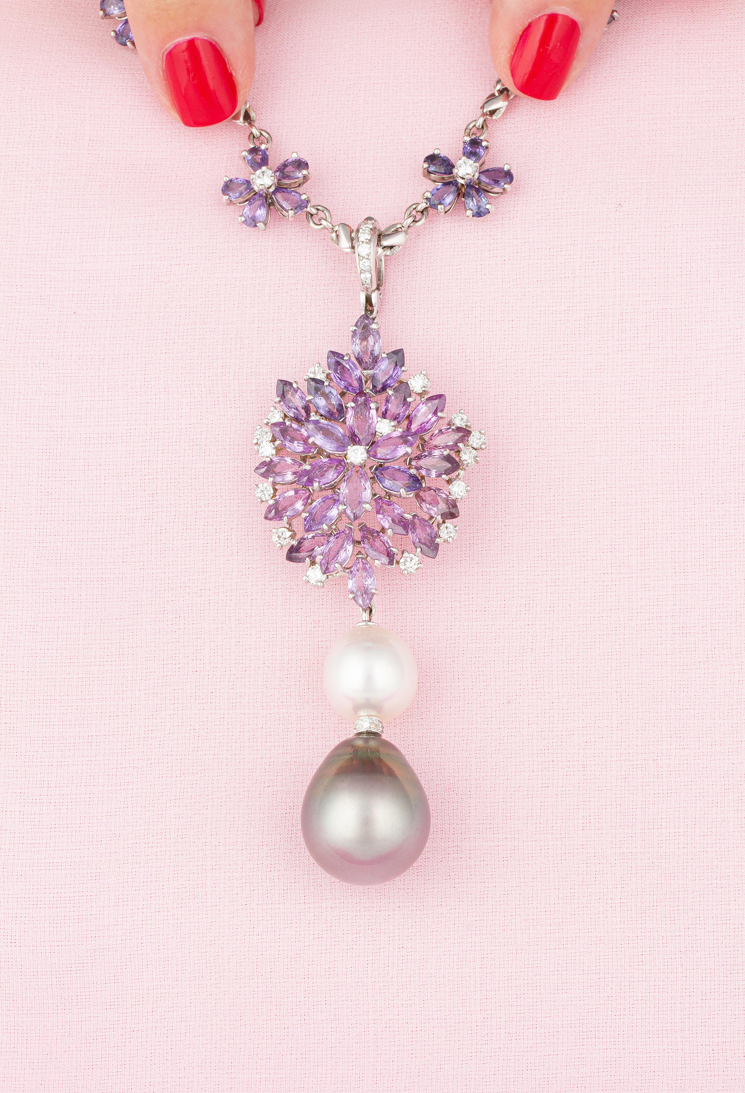 lavender sapphire necklace