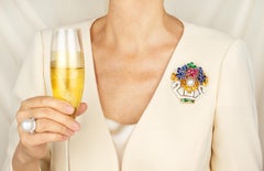 Basket Brooch Sapphire Ruby Diamond Jardinière Design by Ella Gafter