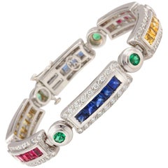 Ella Gafter Saphir-Rubin-Smaragd-Diamant-Armband