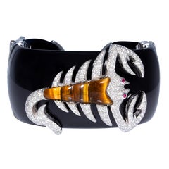 Ella Gafter Scorpio Zodiac Cuff Bracelet with Diamonds
