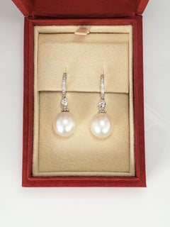 Ella Gafter South Sea Pearl and Diamond Earrings