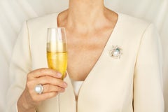 Spider Brooch Pin with Pearl and Diamonds Design by Ella Gafter