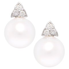 Ella Gafter 14.5mm South Sea Pearl Diamond Stud Earrings