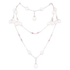 Ella Gafter South Sea Pearl Diamond Chain Necklace