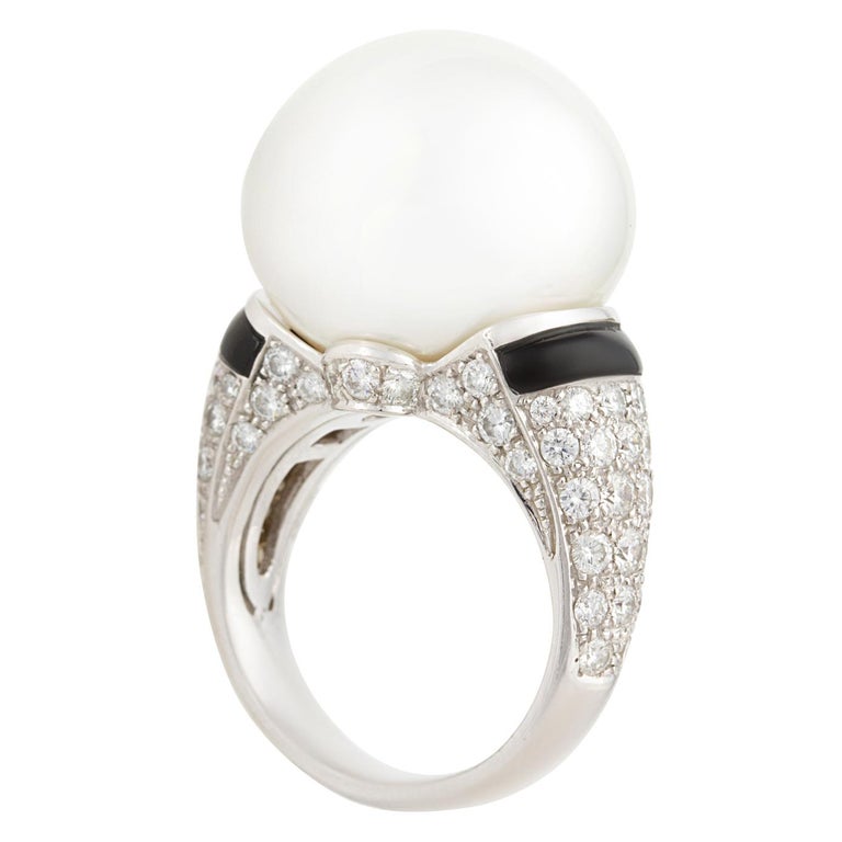 Bague Argent Perle Des Mers Du Sud 8mm - Réglable Fait Main ROSEMIMOSA