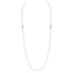 Retro Ella Gafter South Sea Pearl Diamond Opera Length Double Necklace