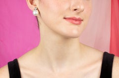 Südseeperlen-Diamant-Ohrringe Clip-On-Ohrringe Wirbel Design von Ella Gafter