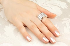 Diamond Cocktail Ring Geometric Design by Ella Gafter