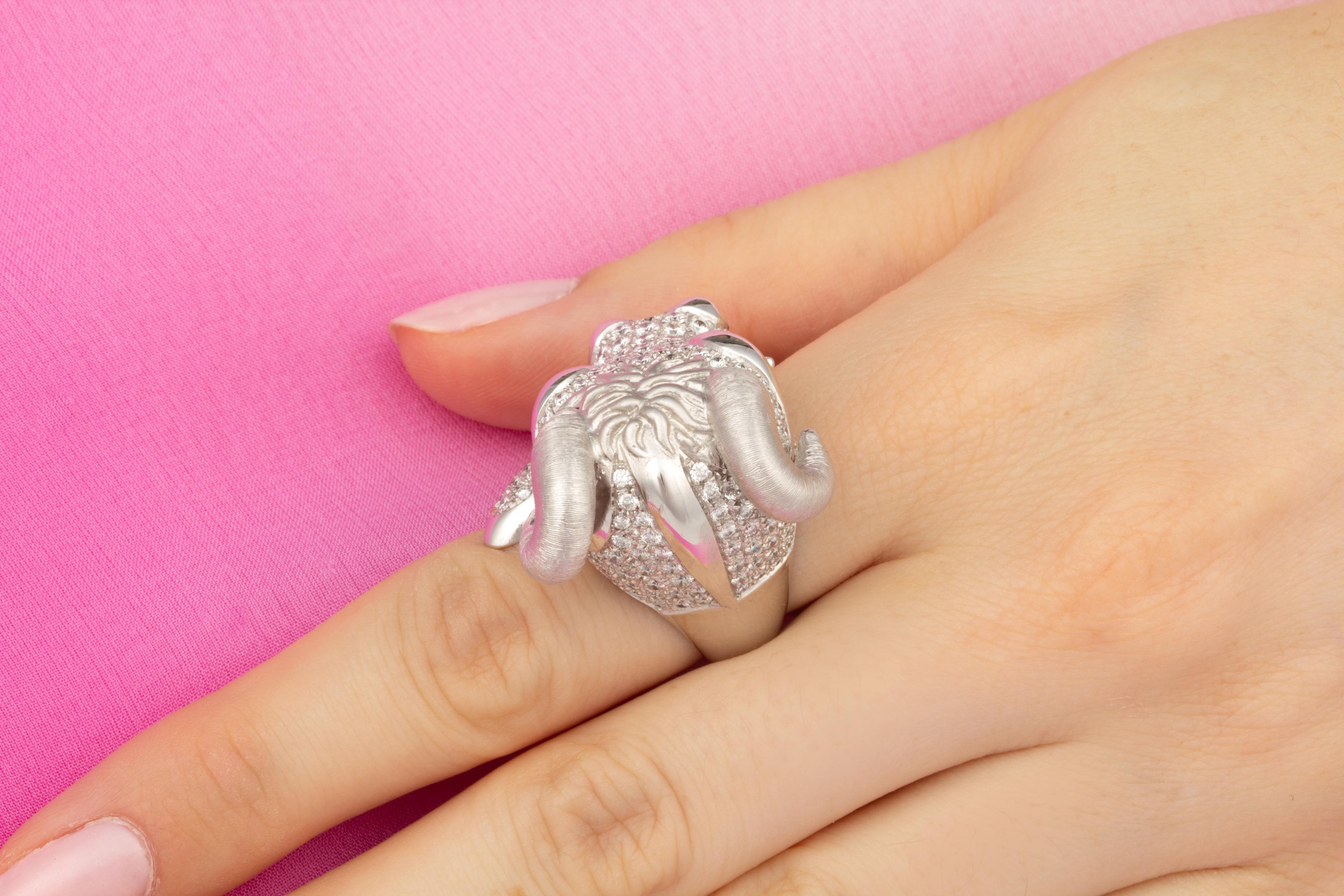 Ella Gafter Taurus Diamond Ruby Zodiac Ring  For Sale 1
