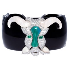 Ella Gafter Taurus Zodiac Cuff Bracelet with Diamonds