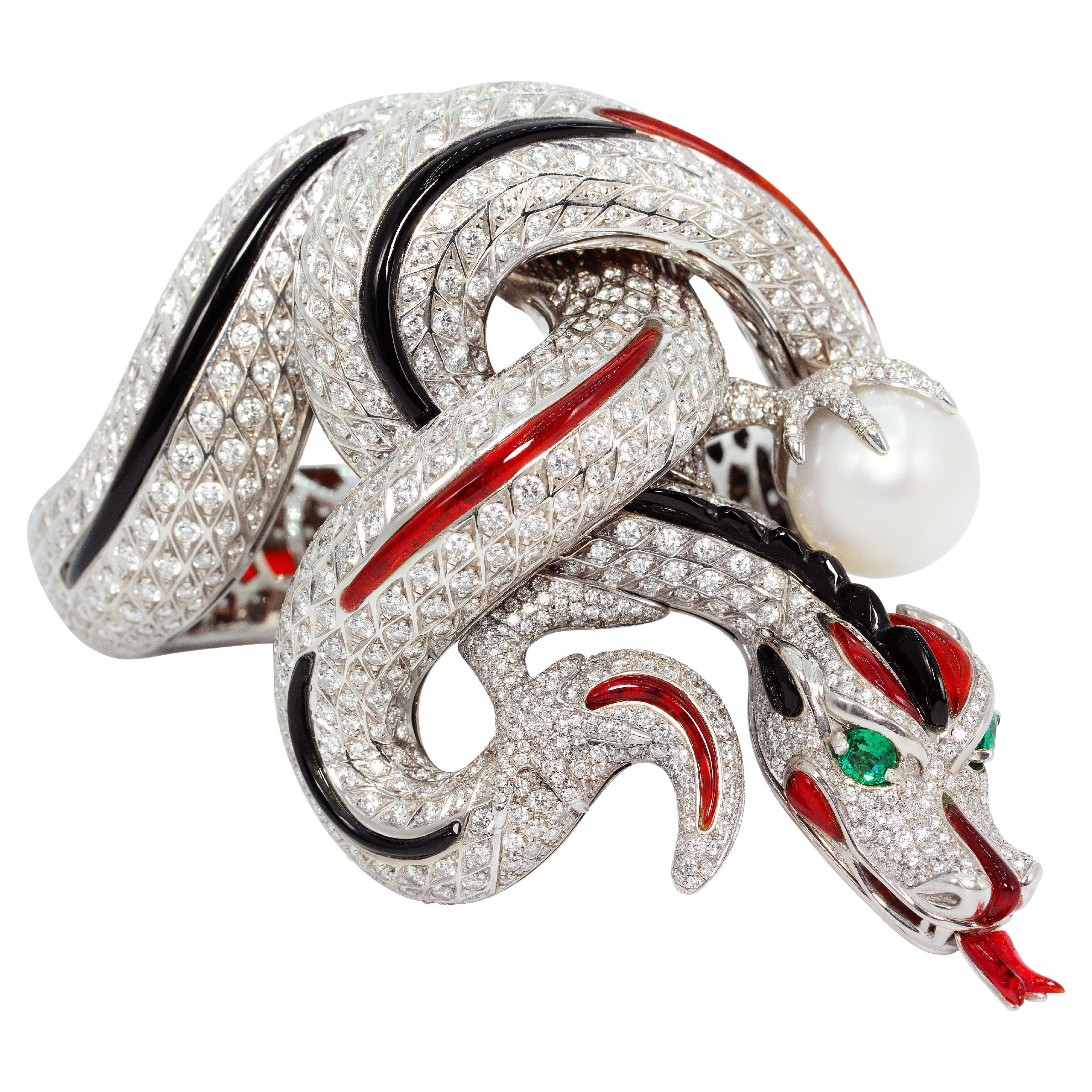 Ella Gafter "The Dragon" Objet d'Art Sculpture Cuff Bracelet For Sale