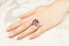 Tiger Ring Diamond Ruby Onyx Design by Ella Gafter