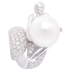 Ella Gafter Virgo Diamond Pearl Zodiac Ring
