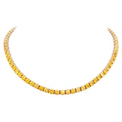 Ella Gafter Yellow Sapphire Choker Riviera Necklace