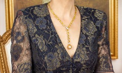 Halskette mit gelbem Saphir und Diamanten entworfen von Ella Gafter