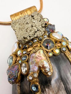 Ella K. Oversized Shell Pendant Necklace - Artisanal Paris 2012