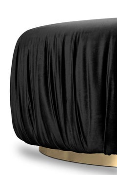 Ella Puff with Polished Brass Contour