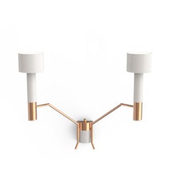Ella Sconce in Brass and Silver Detail