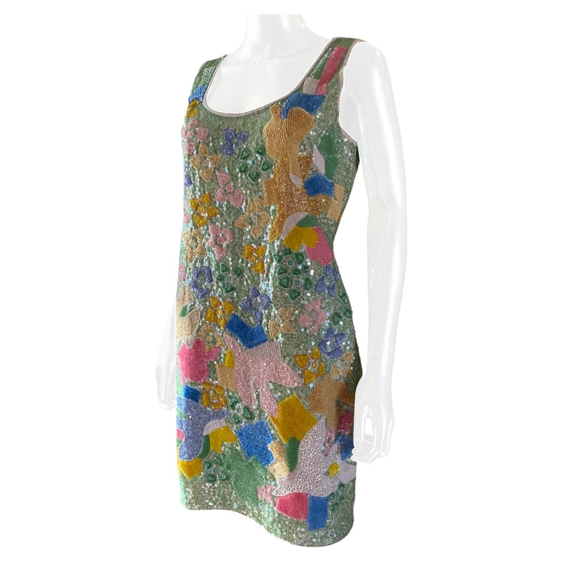 Ella Singh per Escada Edizione Limitata Abito da Cocktail con Perline a Mano NWT Taglia 10 in vendita 10