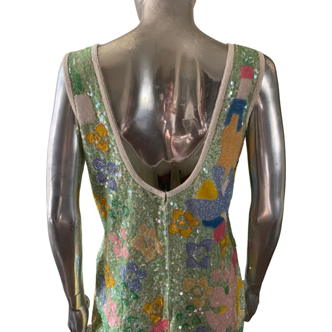 Women's Ella Singh for Escada Limited Edition Hand Beaded Cocktail Dress NWT Size 10 For Sale