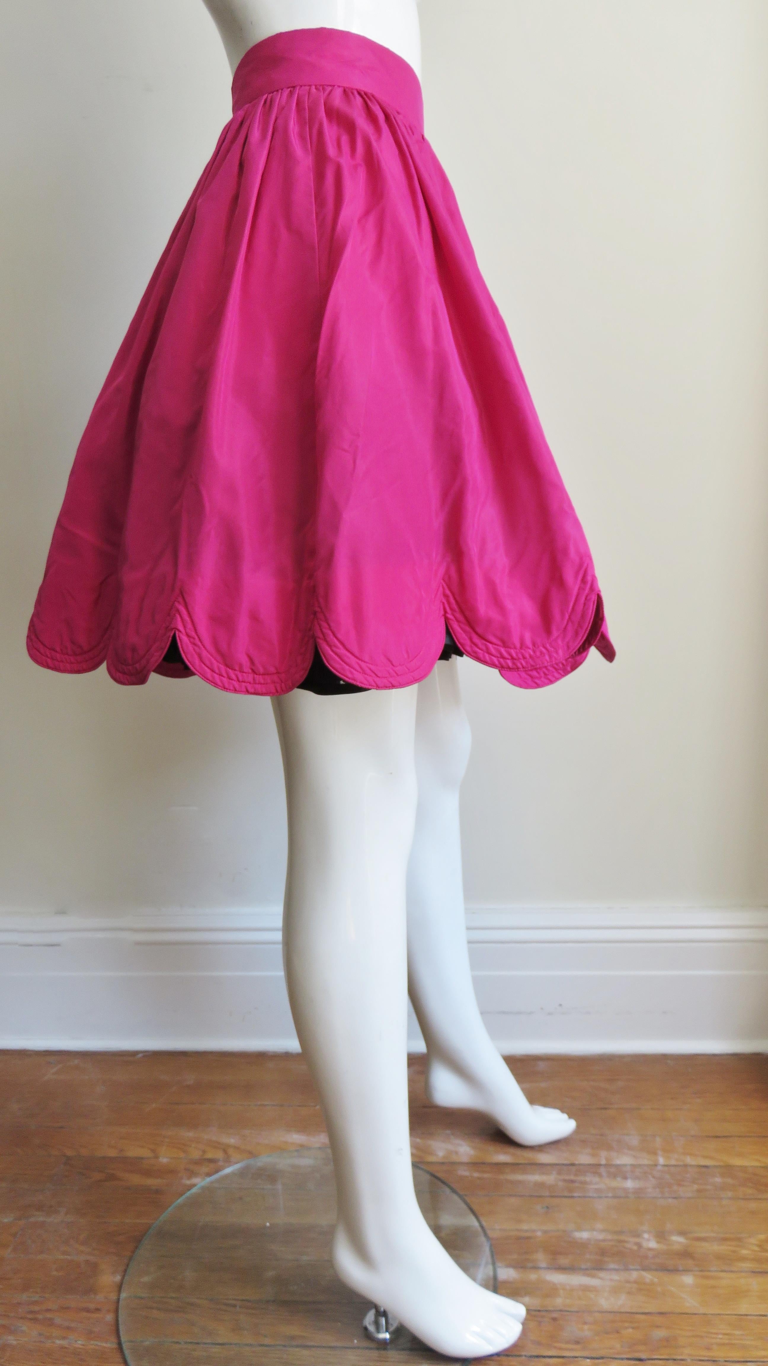 Ella Singh New Silk Full Skirt with Scallop Hem 6