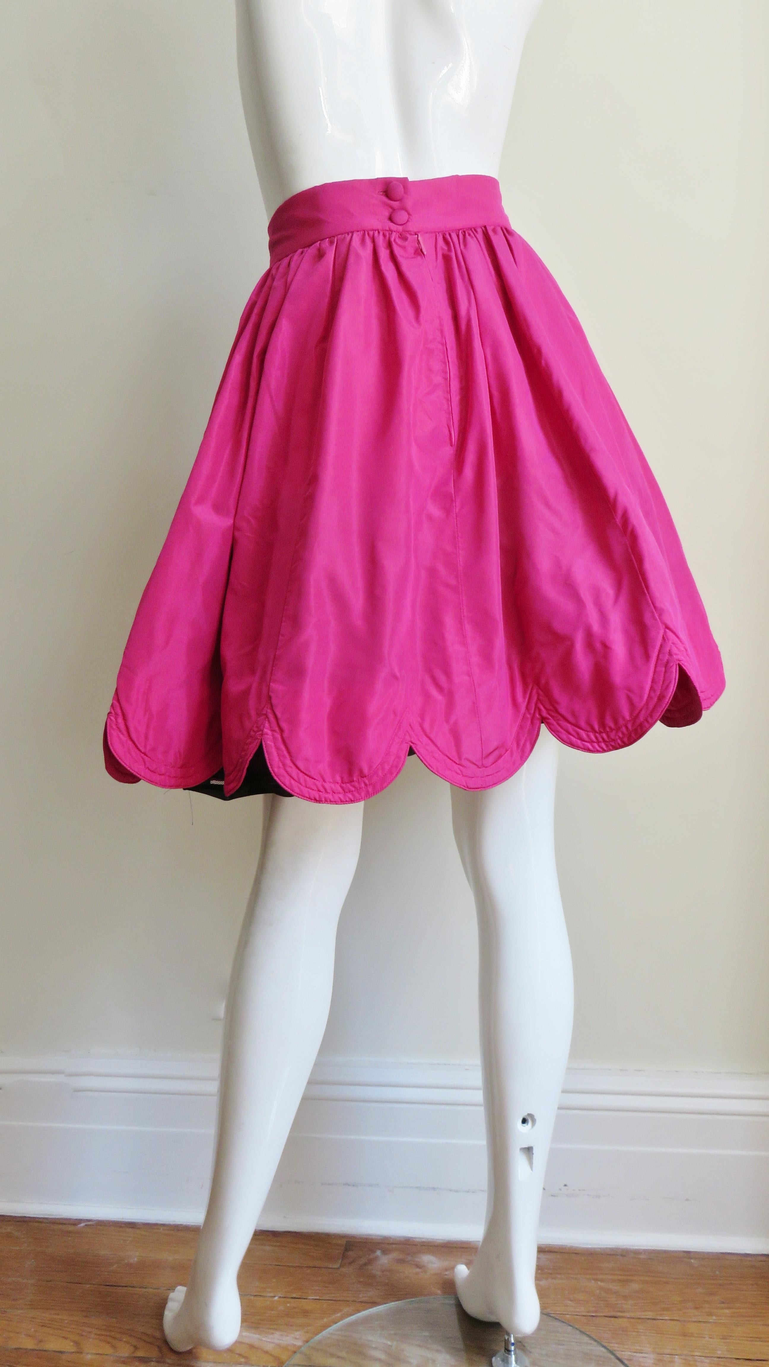 Ella Singh New Silk Full Skirt with Scallop Hem 8