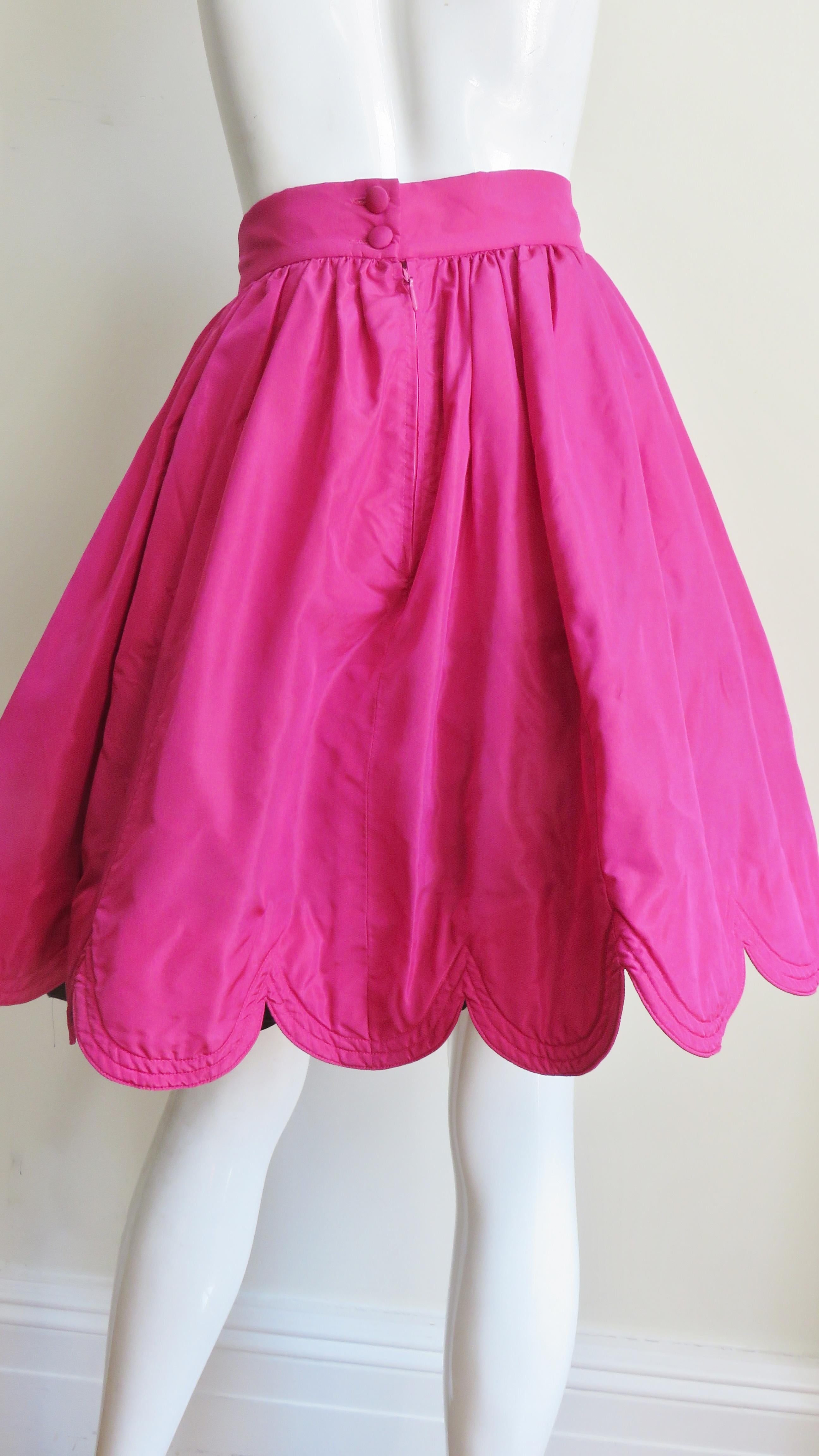 Ella Singh New Silk Full Skirt with Scallop Hem 9