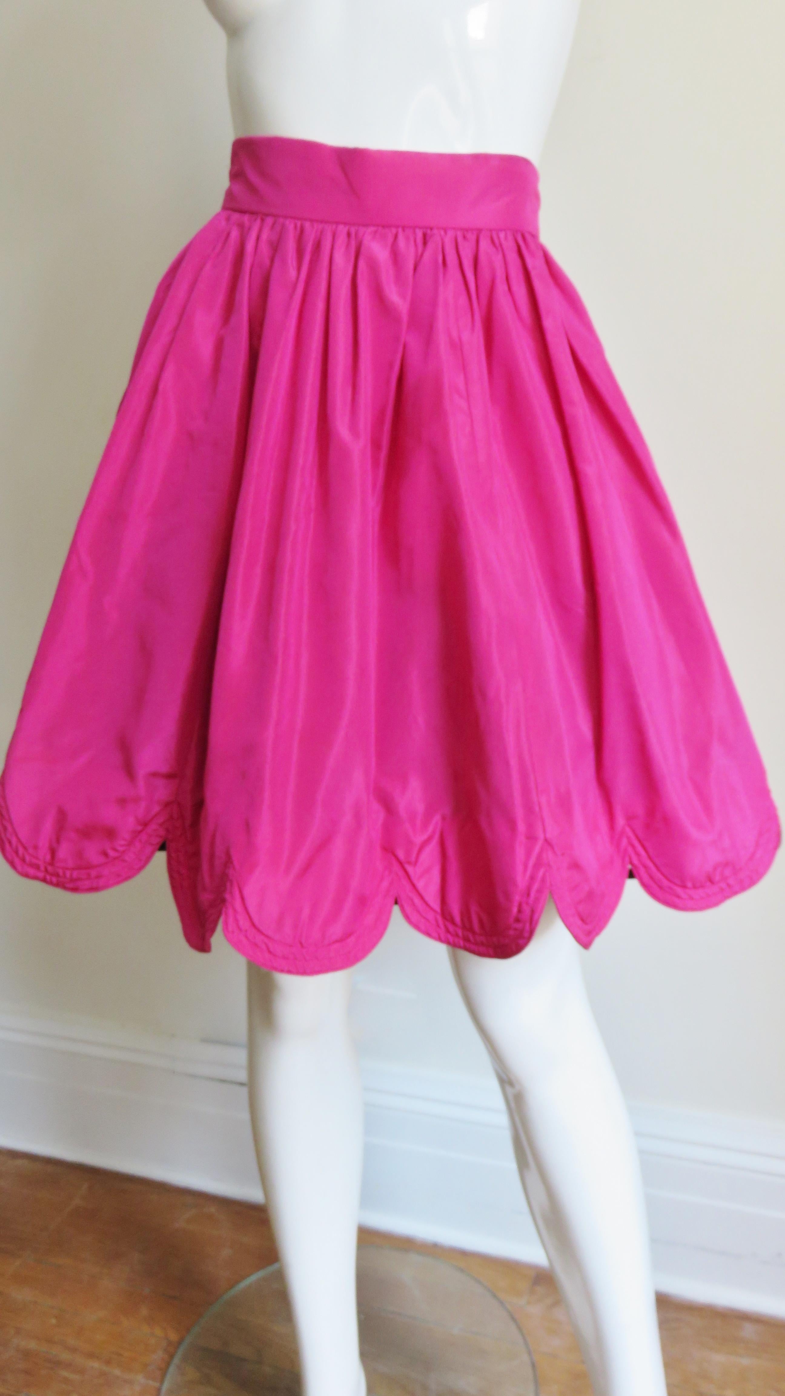 Ella Singh New Silk Full Skirt with Scallop Hem 3