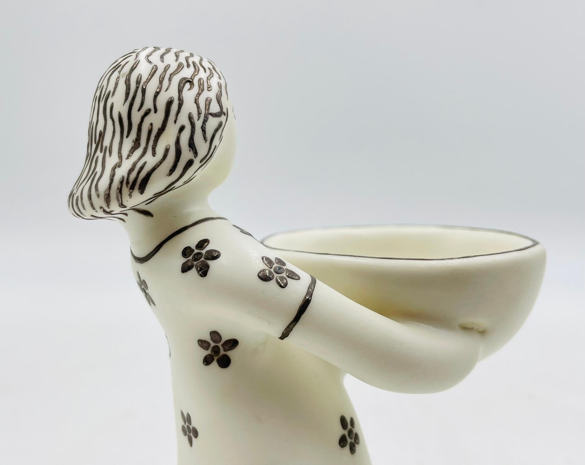 “Ella y Él” Porcelain & Pure Silver Sculptures by Emilia Castillo, 1995 For Sale 5