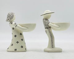 "Ella y Él" Esculturas de porcelana y plata pura de Emilia Castillo, 1995