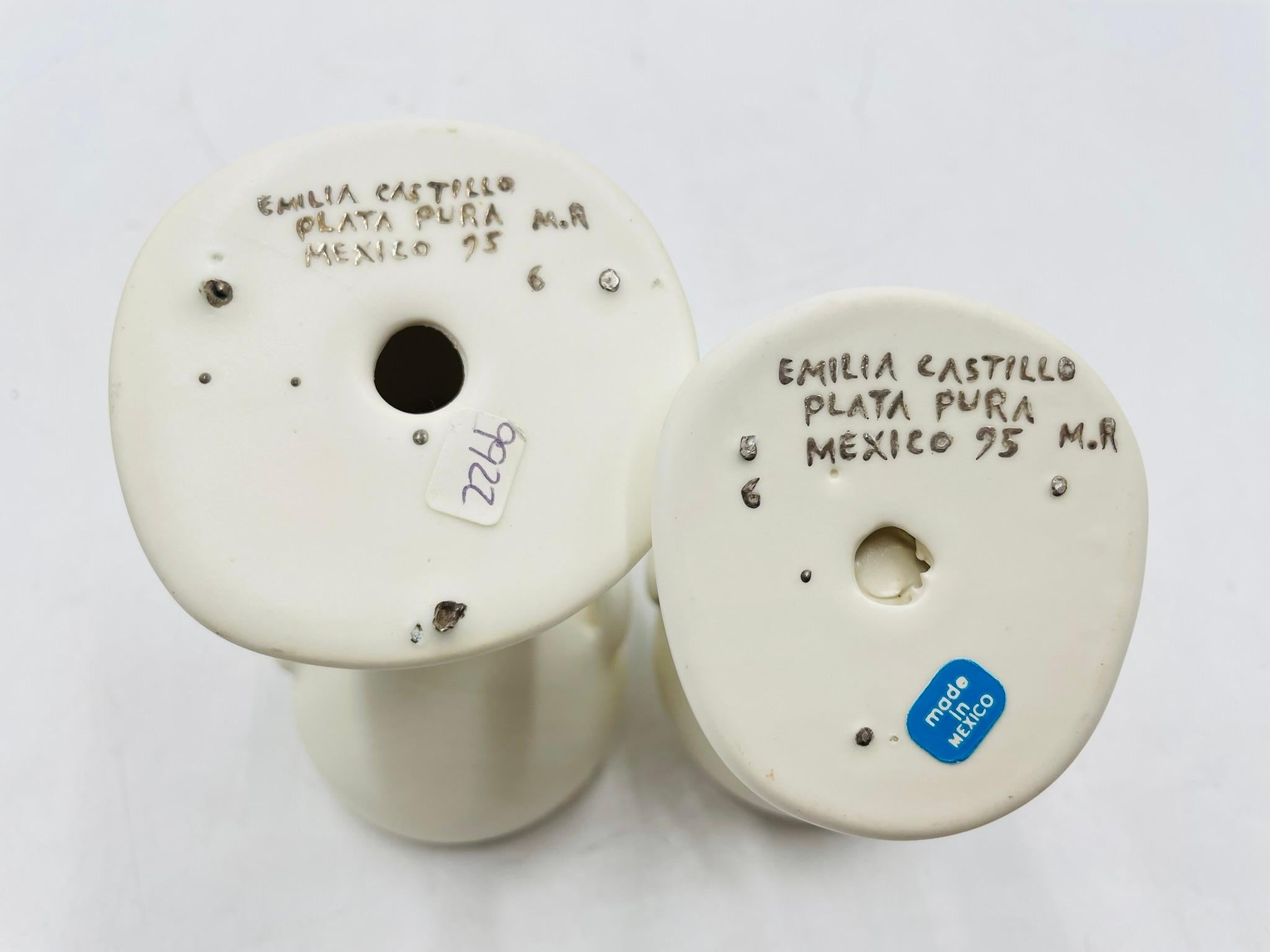 “Ella y Él” Porcelain & Pure Silver Sculptures by Emilia Castillo, 1995 For Sale 13