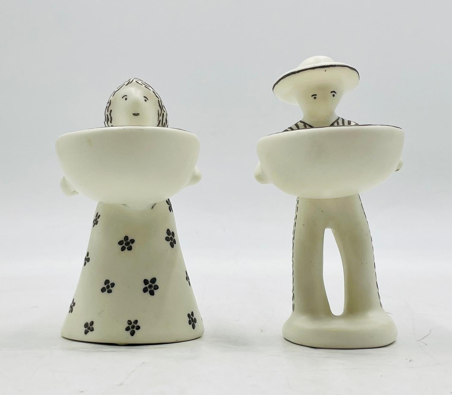 “Ella y Él” Porcelain & Pure Silver Sculptures by Emilia Castillo, 1995 For Sale 2