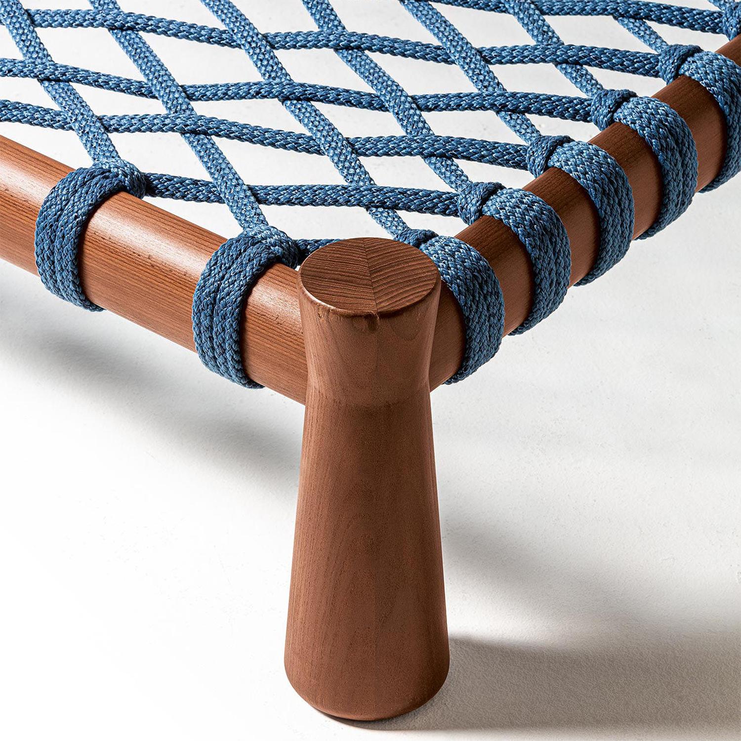 Hand-Crafted Ellaby Iroko Pouf For Sale