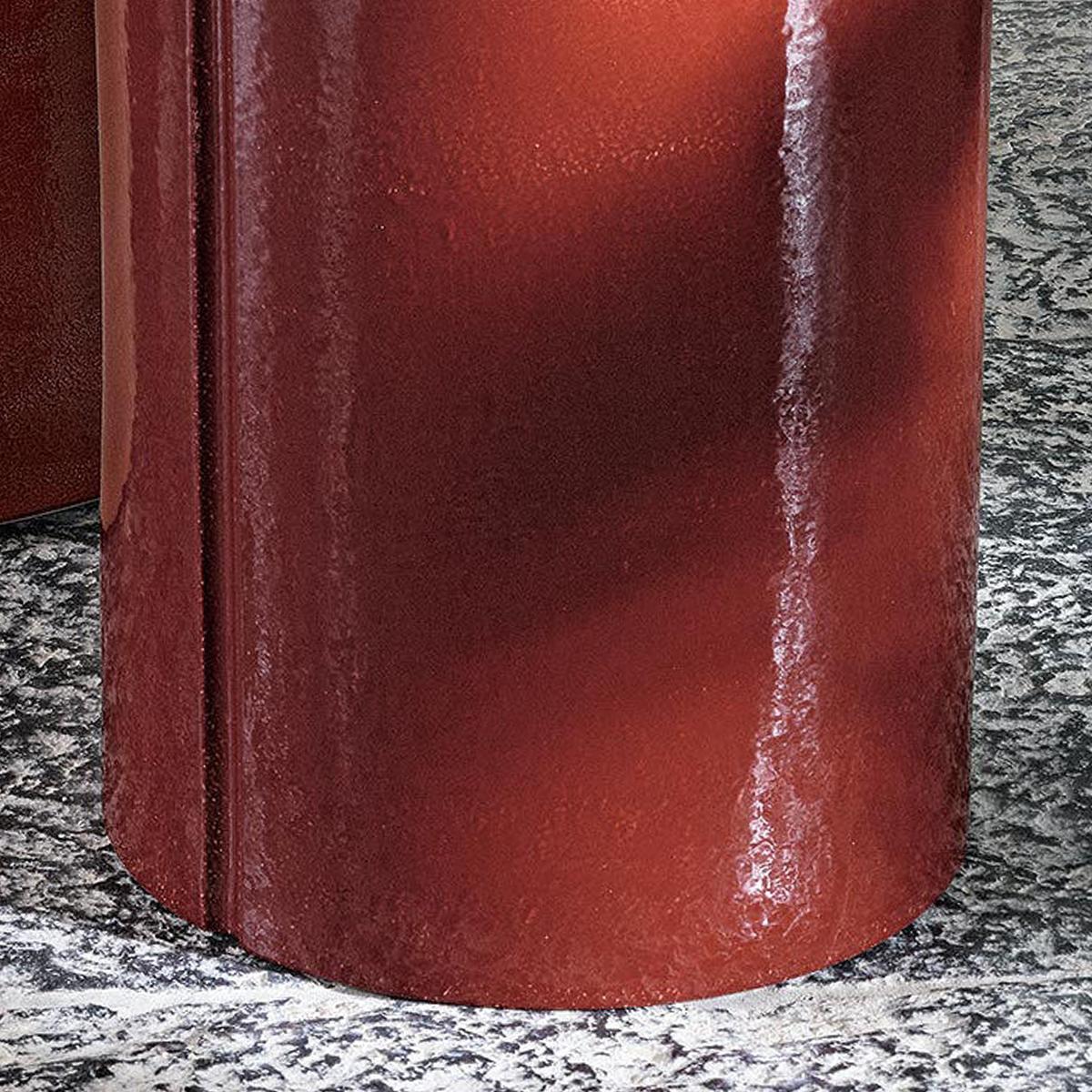 Contemporary Ellaby Red Medium Side Table For Sale