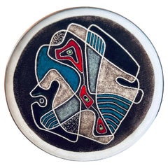 Enameled Copper 1960's Charger by Ellamarie & Jackson Woolley