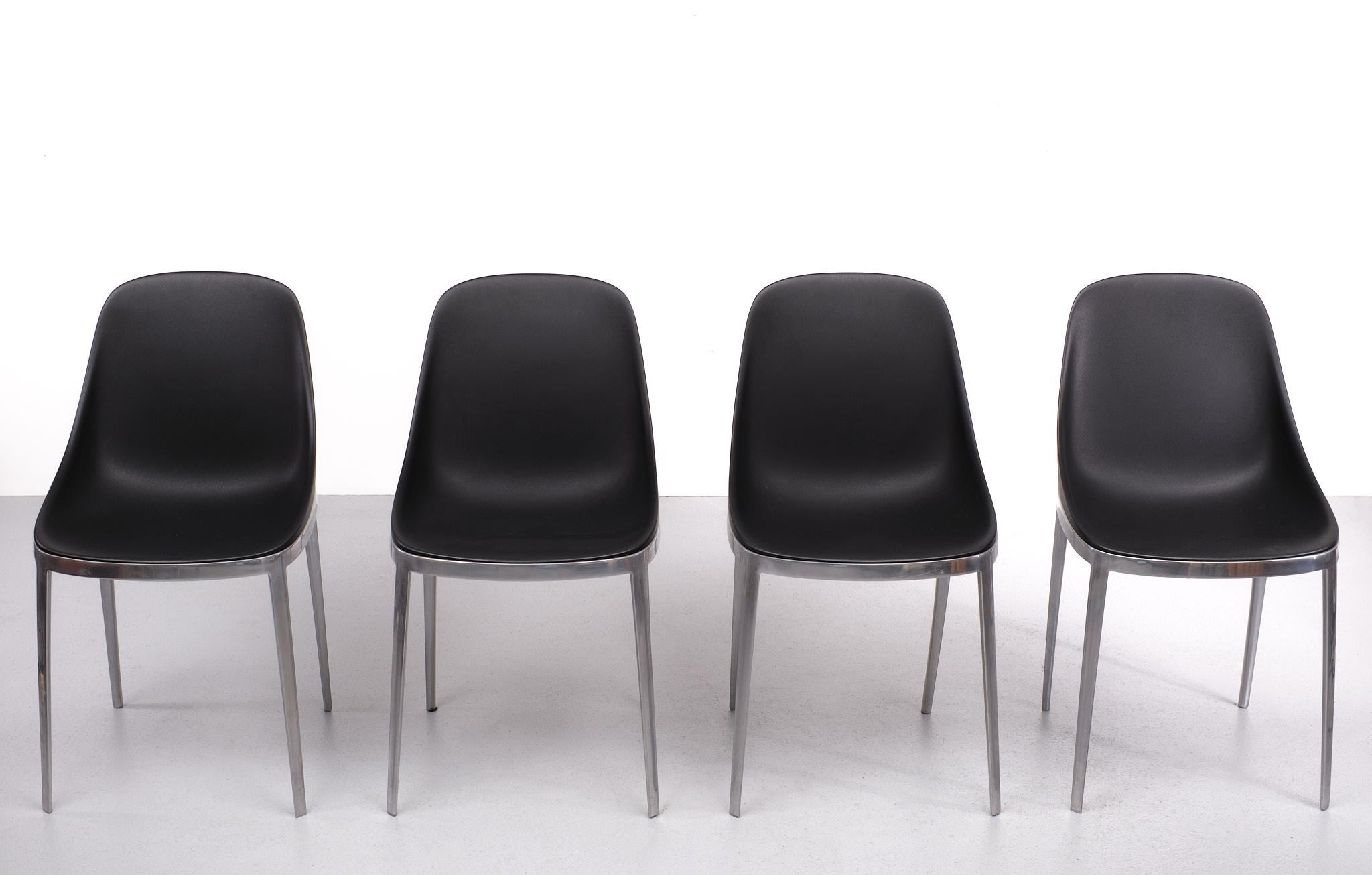 Italian Elle Polished Alumium Chair, Design Eugeni Quitlet, Italy  For Sale