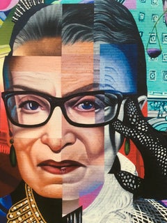 RBG, 2021, Limited Edition, Hand-Embellished with Gold Leaf, Hand-Signed, COA