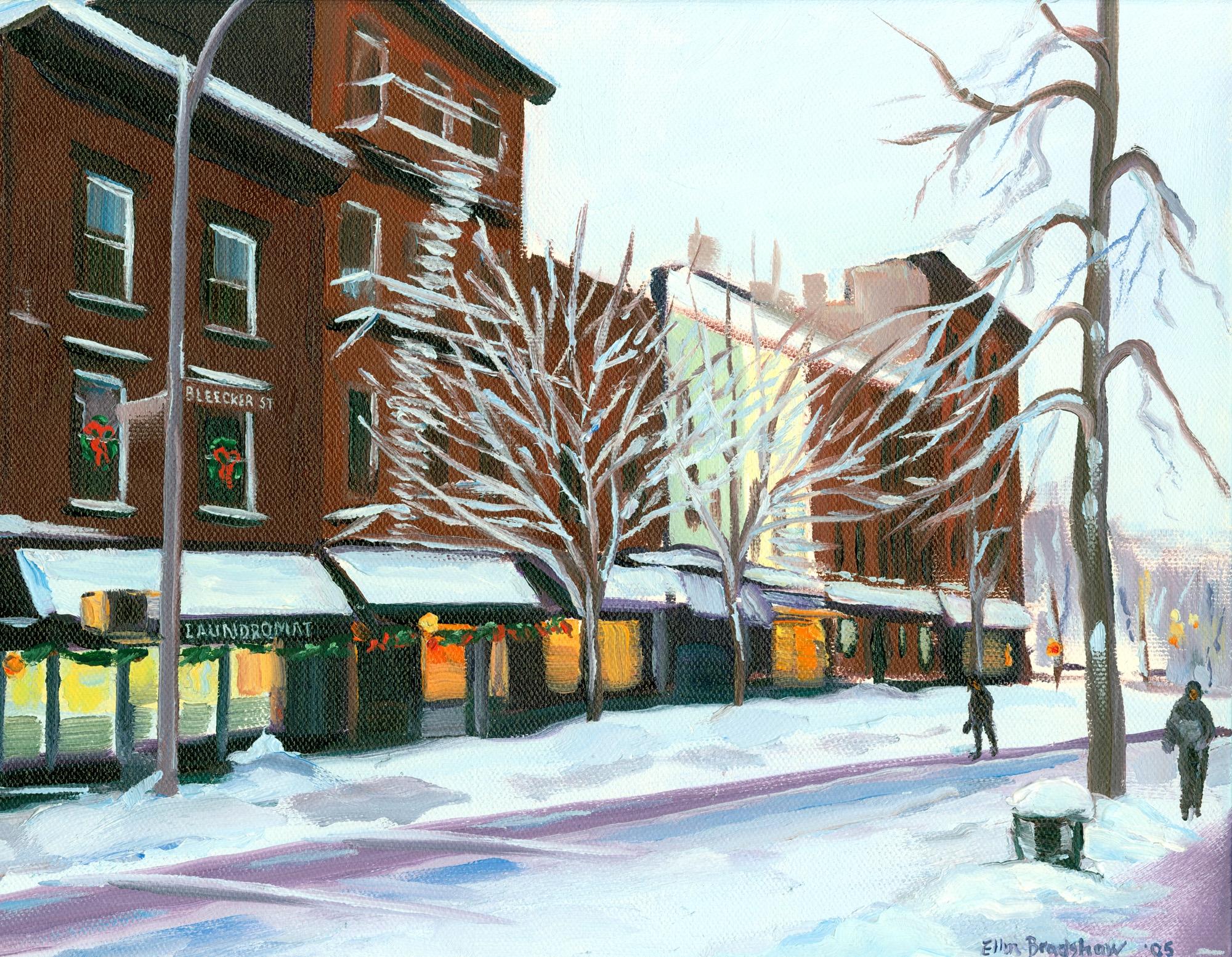 Bleecker St, Pittura, Olio su tela in vendita 1