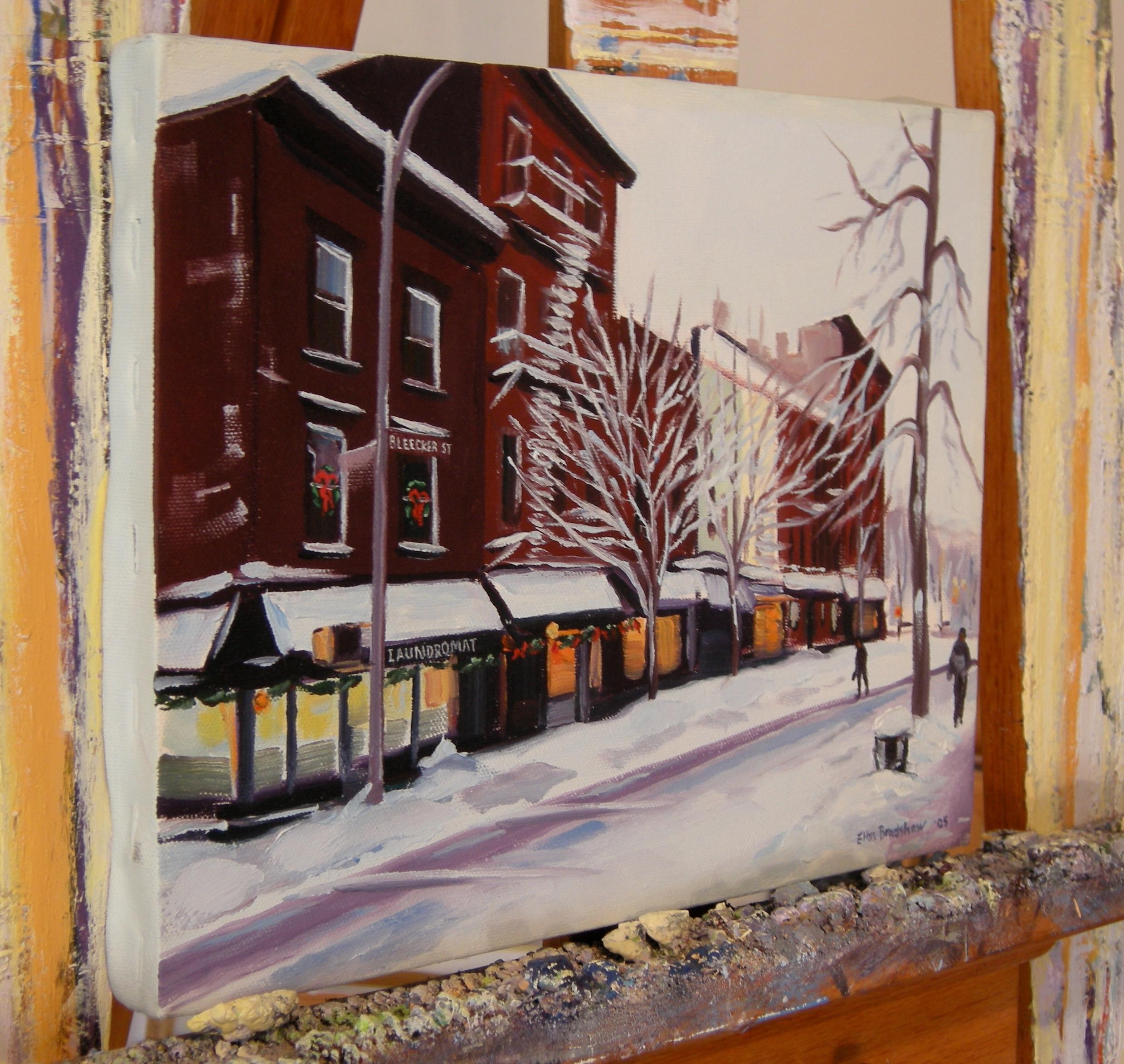Bleecker St, Pittura, Olio su tela in vendita 2